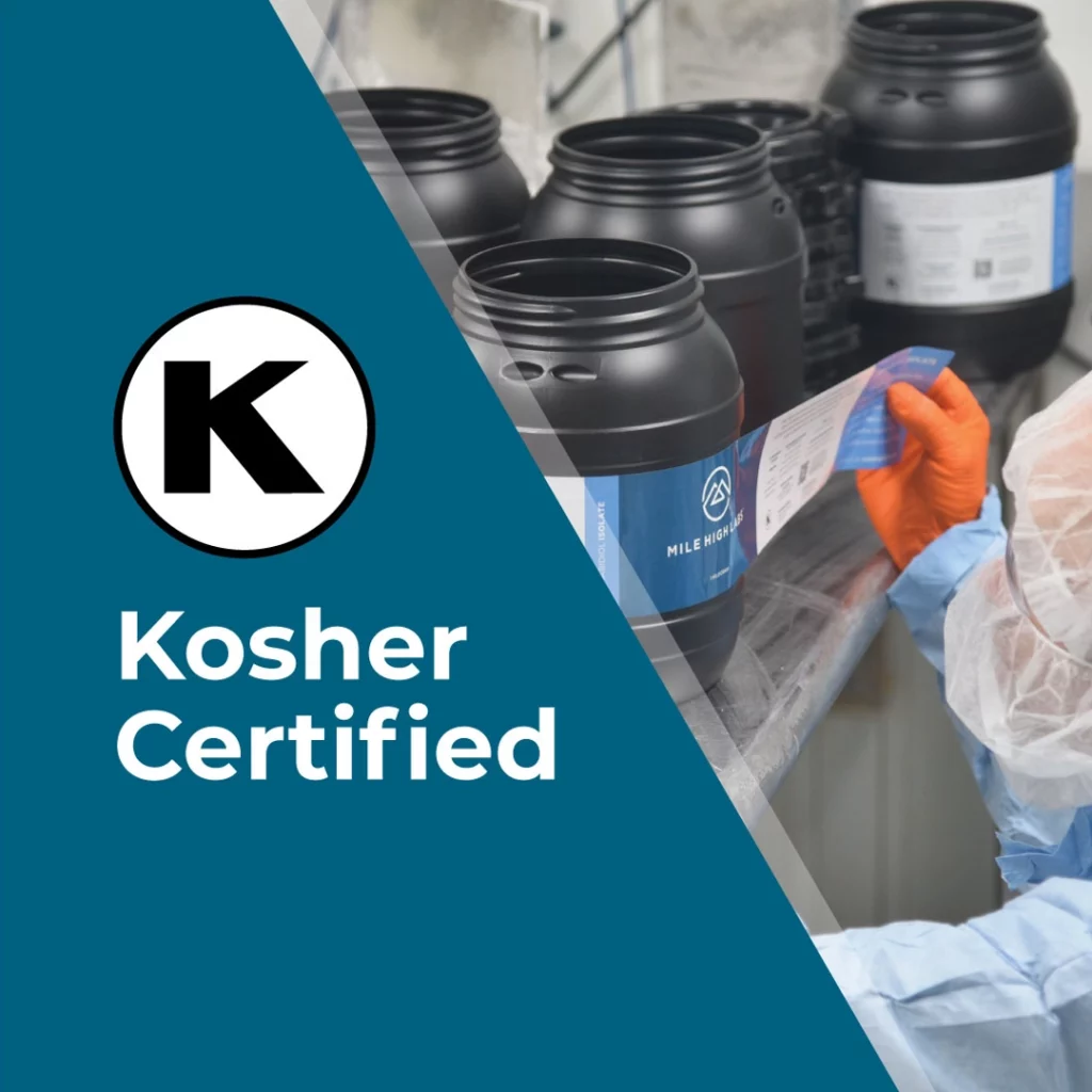 This is an image of Kosher Certified labels being applied to Kosher Certified ingredients.