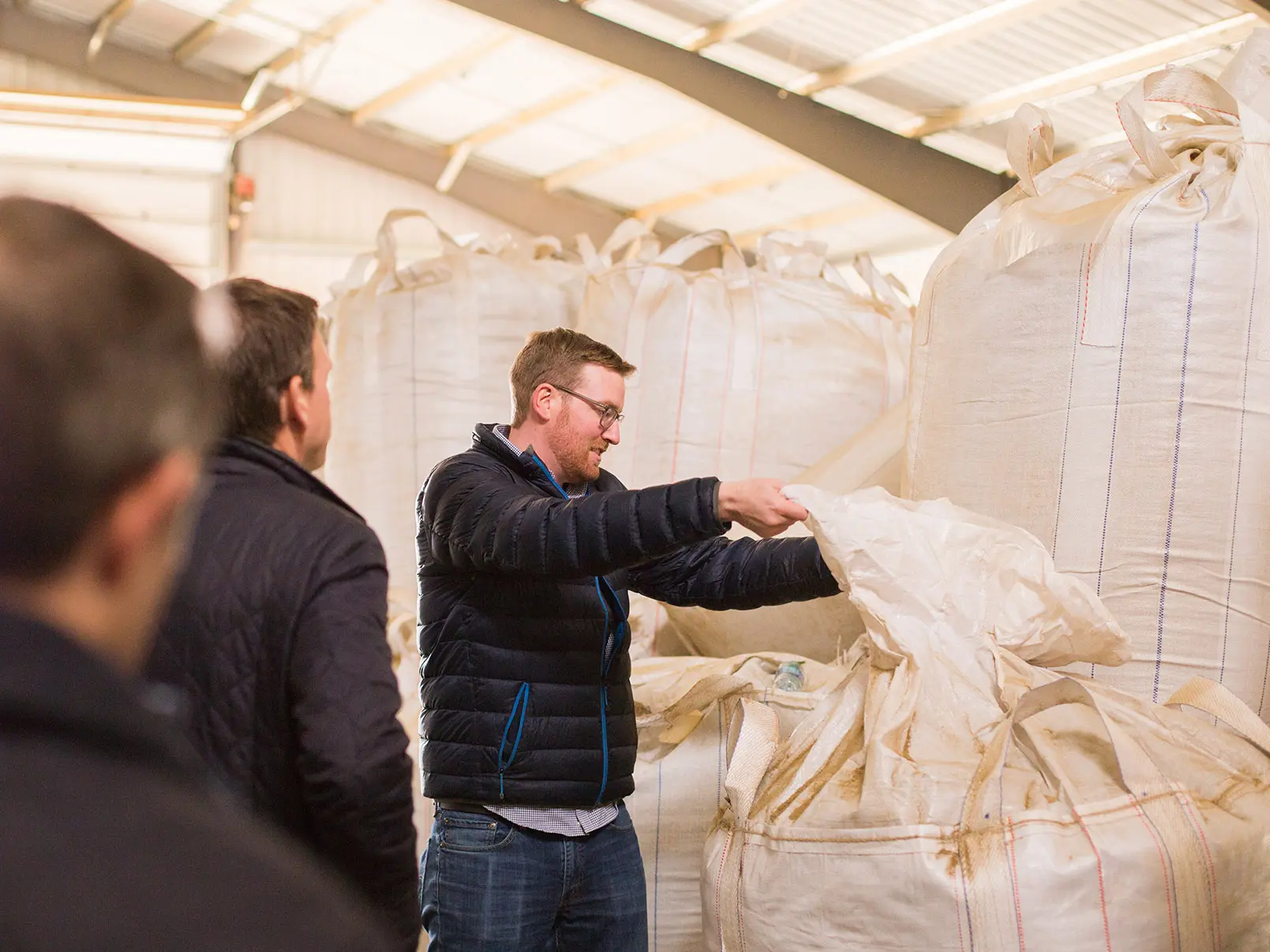 MHL founder inspecting hemp